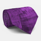 Cravate Violet satiné aspect soie (Roulé)