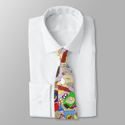 Cravate violet Snacktime (Attaché)