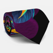 Cravate Violet Tropical Birds of Paradise Mariage Groom (Roulé)