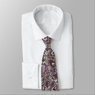 Cravate Violet violet déformé Motif Carré tordu