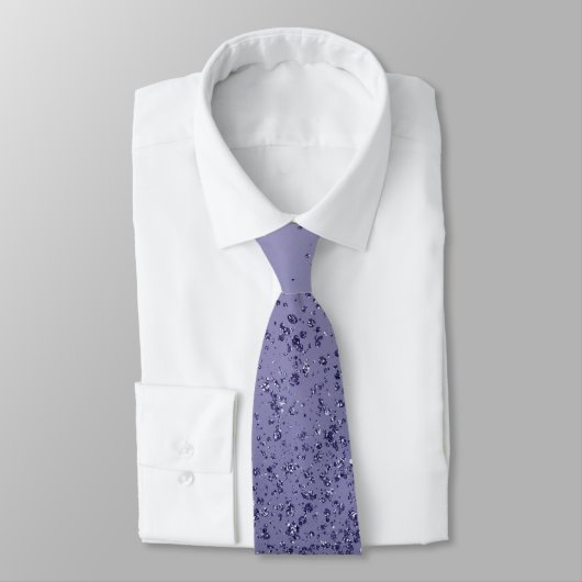 Cravate Violet violet Parties scintillant Faux Étincelles  (Attaché)