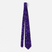 Cravate Violette Gras Avec Plumes De Peacock Styli (Dos)