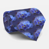 Cravate Violettes africaines bleues (Roulé)