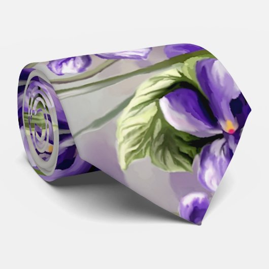 Cravate violettes dans un bocal de lune (Roulé)