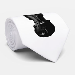 CRAVATE VIOLIN NOIR—CRAVATE DE COULEUR ARRIÈRE 