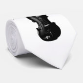 CRAVATE VIOLIN NOIR—CRAVATE DE COULEUR ARRIÈRE - P (Roulé)