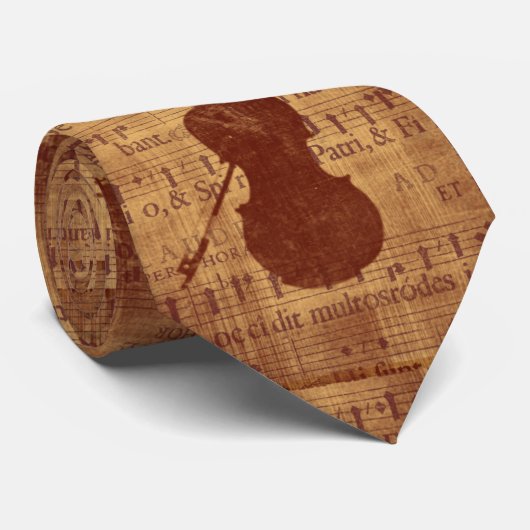 Cravate Violon antique de regard (Roulé)