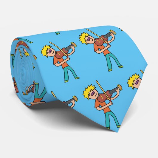 Cravate Violoniste Jouer du violon (Roulé)