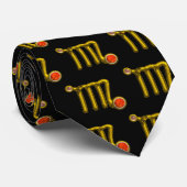 CRAVATE VIRGO / GOLD ORANGE AGATE ZODIAC SIGNE JEWEL (Roulé)