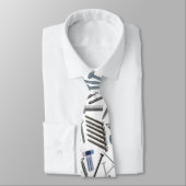 Cravate Vis et clous x4 Blanc BG (Attaché)