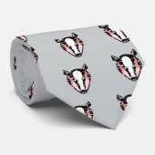 Cravate Visage de badger mignon (Roulé)