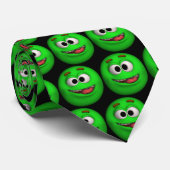 Cravate Visage émotique à oeil vert (Roulé)