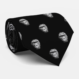 Cravate Visage fâché sérieux de gorille