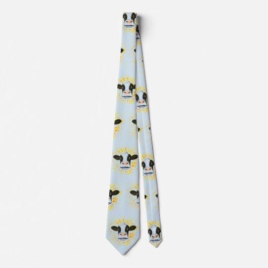 Cravate Visage fou de vache (Devant)