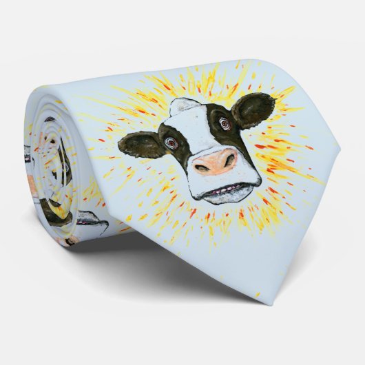 Cravate Visage fou de vache (Roulé)