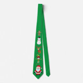 Cravate Visage Masque Noël Covid Père Noël Reindeer Cravat (Devant)