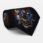 Cravate Visage mauvais de clown (Roulé)