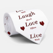 Cravate Vivent l'amour de rire (Roulé)