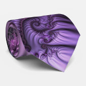 Cravate Vivid Cool Abstrait rose violet Fractal Art Spiral (Roulé)