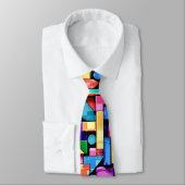 Cravate Vivid Geometric Flow (Attaché)