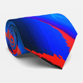 Cravate Vivid pêche découpée peinture numérique grossissem (Roulé)