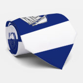 Cravate Voilier de chrome sur les rayures nautiques de (Roulé)