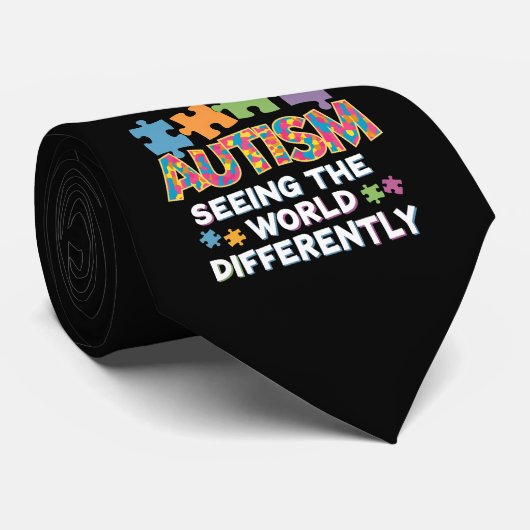 Cravate Voir le monde différemment la Sensibilisation sur (Roulé)
