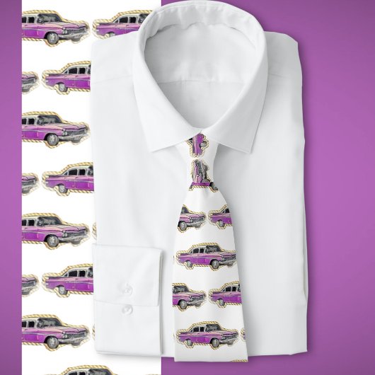 Cravate Voiture cubaine vintage