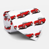 Cravate Voiture rouge classique (Roulé)