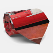 Cravate Voitures classiques Chevy Bel Air Dodge Rouge Blan (Roulé)