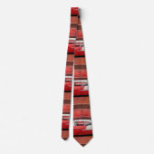 Cravate Voitures classiques Chevy Bel Air Dodge Rouge Blan (Dos)