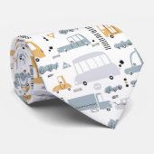 Cravate Voitures mignonnes dans le Motif de la circulation (Roulé)