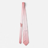 Cravate Vol d'un Phoenix rouge sur rose (Dos)