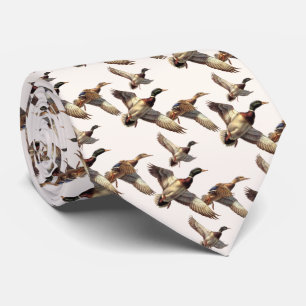 Cravate Voler Des Canards Mallard Sur De L'Ivoire