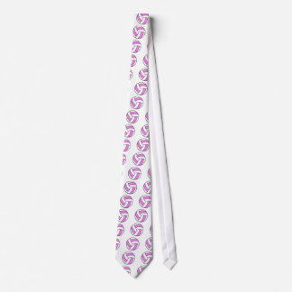 Cravate volley-ball rose et blanc