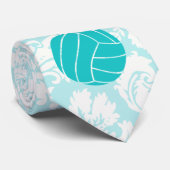 Cravate Volleyball turquoise (Roulé)