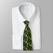 Cravate Vols De Canards Mallard Sur Vert (Attaché)