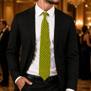 Cravate Volt Sovereign Luxe Rayures Noires et Jaunes