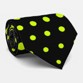 Cravate Volt Techno Dots Moderne Noir (Roulé)