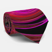 Cravate VORTEL FRACTAL FRACTAL PSYCHÉDÉLIQUE, Rouge Noir B (Roulé)