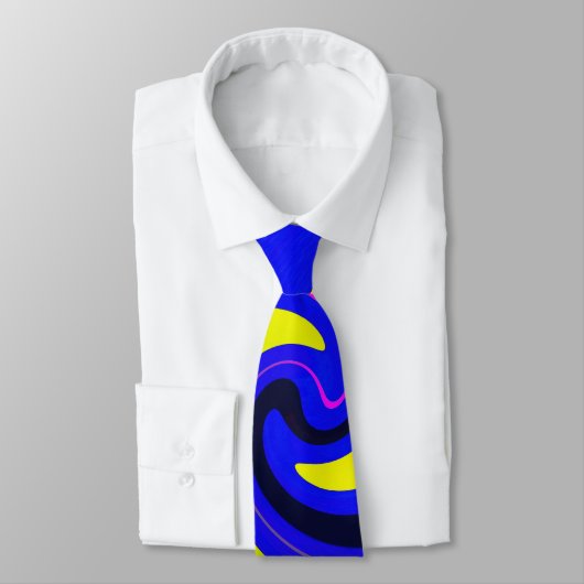 Cravate Vortex bleu (Attaché)