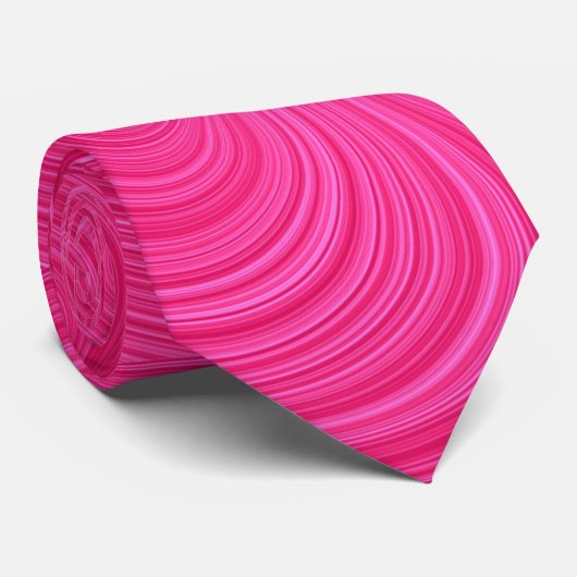 Cravate Vortex rose (Roulé)