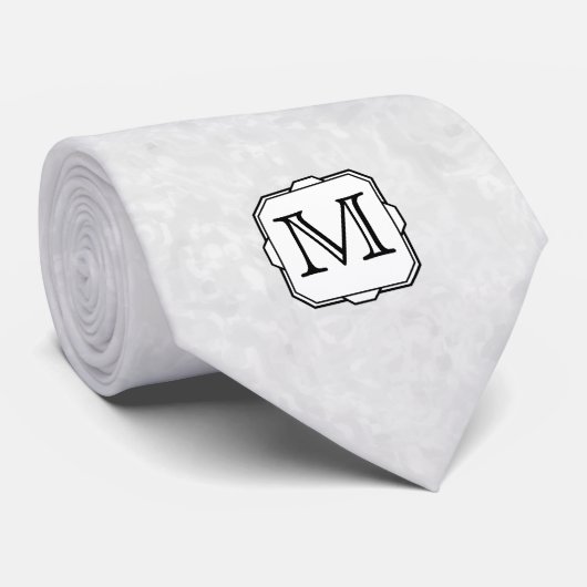 Cravate Votre lettre. Monogramme fait sur commande. Gris, (Roulé)