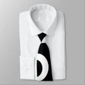 Cravate Votre lettre. Monogramme noir et blanc. Motif (Attaché)