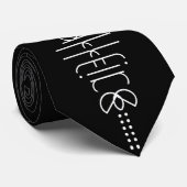 Cravate Votre nom en tant que glyphes Aliens Unique Noir (Roulé)