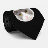 Cravate Votre propre photo personnalisée noir (Roulé)