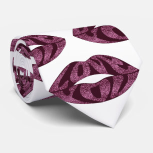 Cravate Vous aimez avec des lettres de parties scintillant