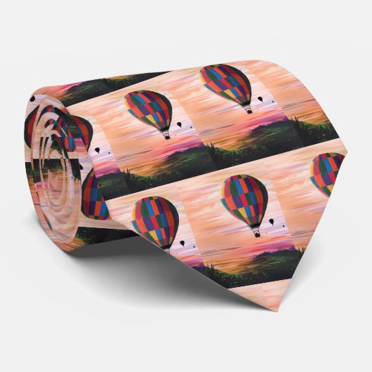 Cravate Voyage en air chaud (Roulé)