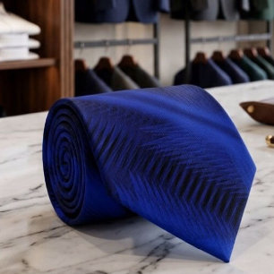 Cravate Vrai bleu futuriste abstrait motif diagonal Art