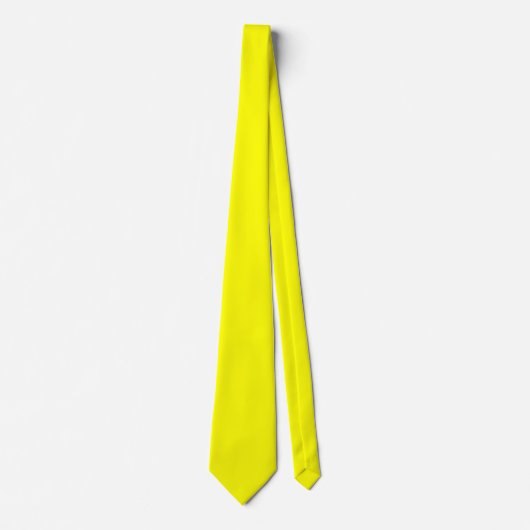 Cravate Vrai Jaune Fluo Délice Prêt à Customiser (Devant)